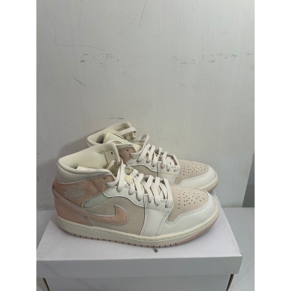 Jordan Air Jordan 1 Mid SE 9.5 Coconut Milk Legend Pink Suede Womens